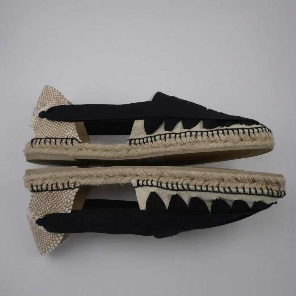 Castañer Norman Slip-On Espadrilles Men EU 44 US 10 Shoes Sandals Black/Beige